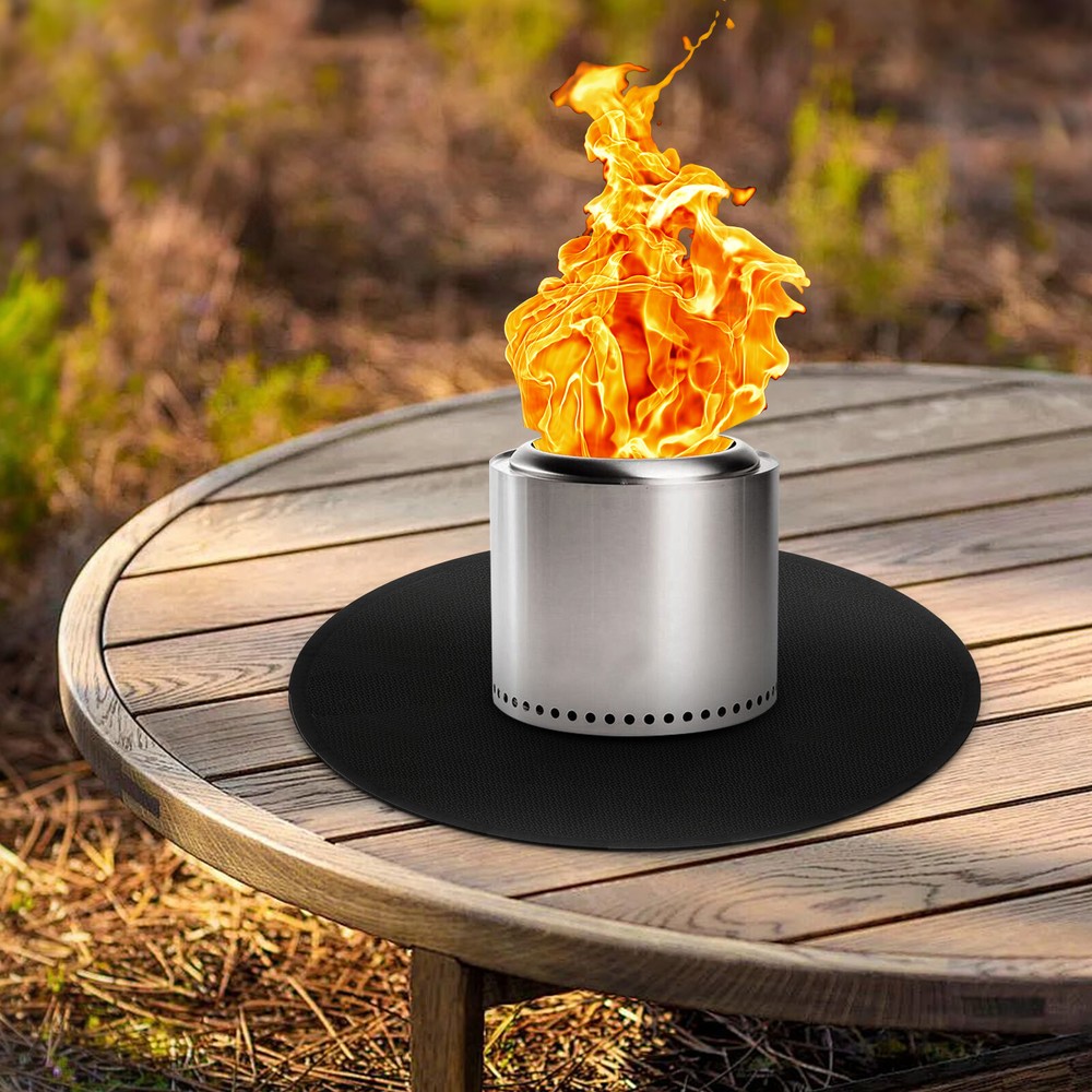20'' Round Fire Pit MatFireproof Mat for Under Fire Pit Grill Mat BBQ 78mil