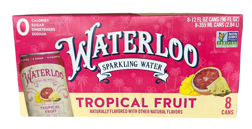 Waterloo Tropical Fruit Sparkling Water 8 Pack
