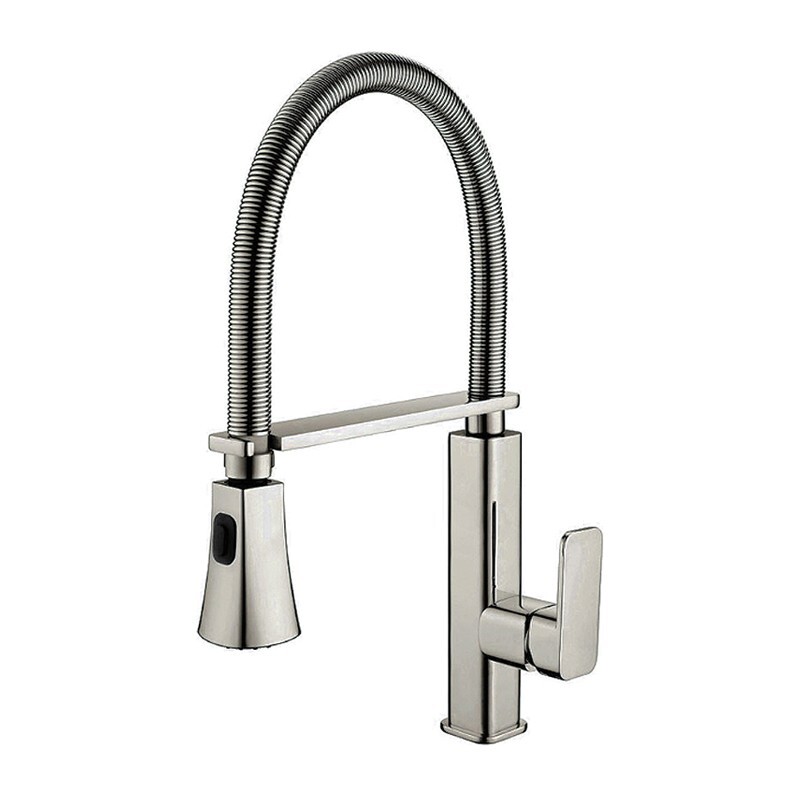 Square Kitchen Faucet - Hickarus Certified Brand - Satin Finish- Sprayer