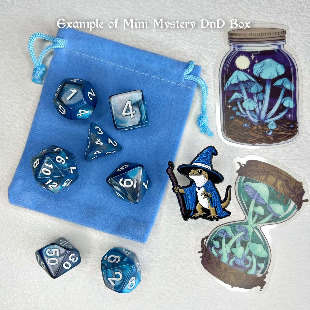Mini Mystery DnD Bundle Box, 5 Surprise D&D Items Inside, Random Rpg Gamer Gift