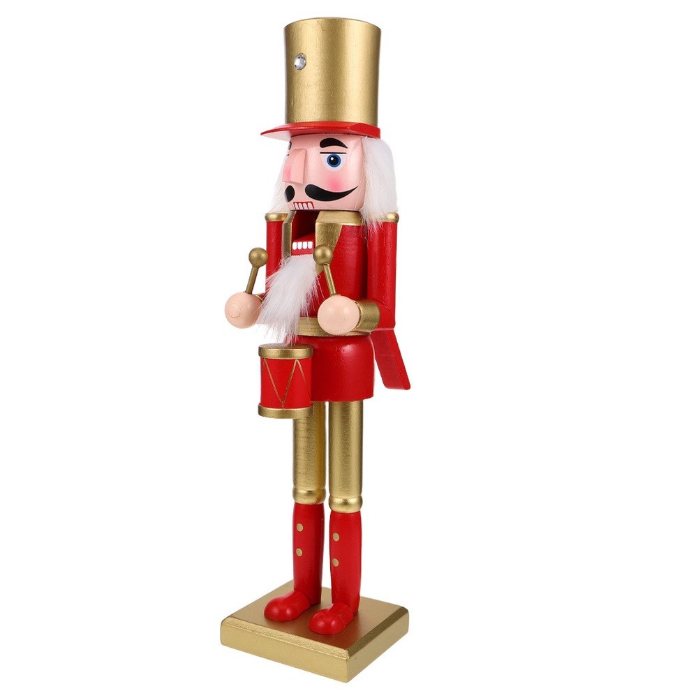 Nutcracker Wooden Fireplace Christmas Decorations Style