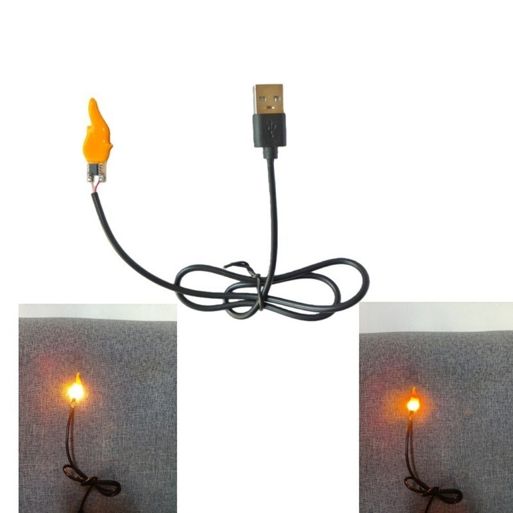 USB Flame LED Module USB 5V Powered Flame Simulation Effect Realistic Flickering