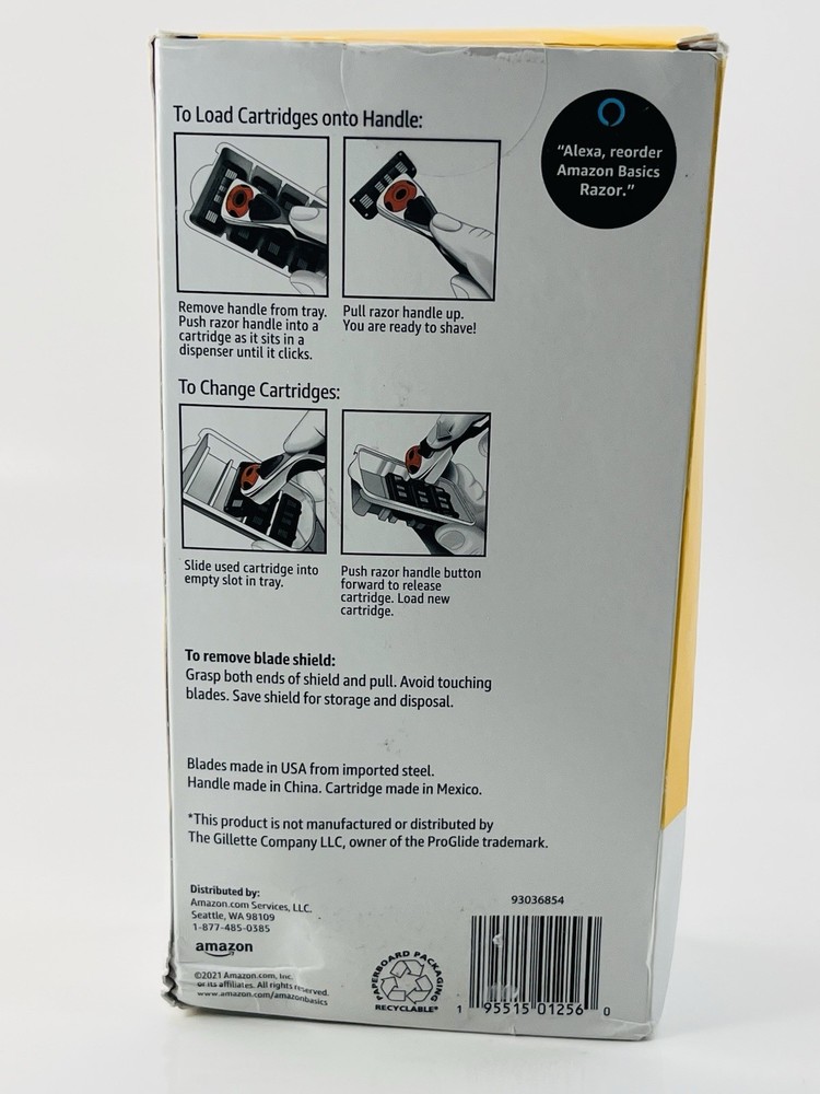 Amazon Basics 5 Blade Razor Set Men’s 1 Handle + 16 Cartridges Sealed