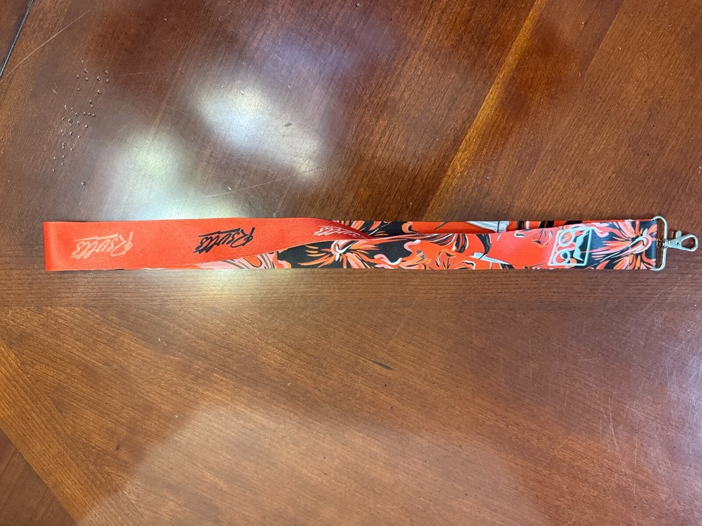 Rsvlts Orange Floral Lanyard