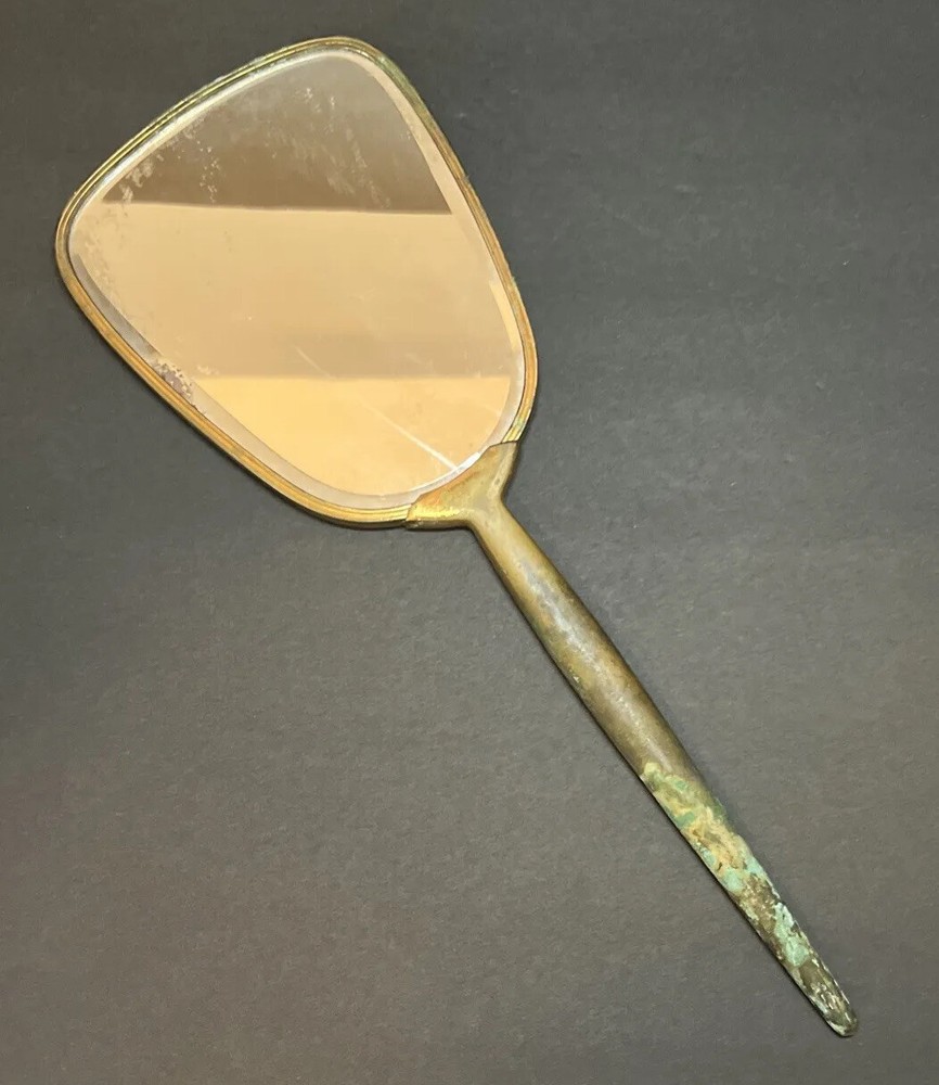 Vintage  Art Deco Hand Held Vanity Mirror