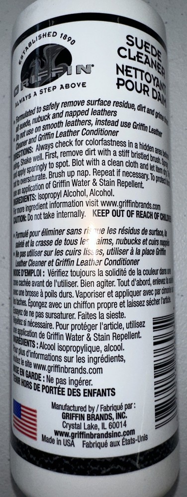 Griffin Suede Cleaner 8 Fl. Oz.