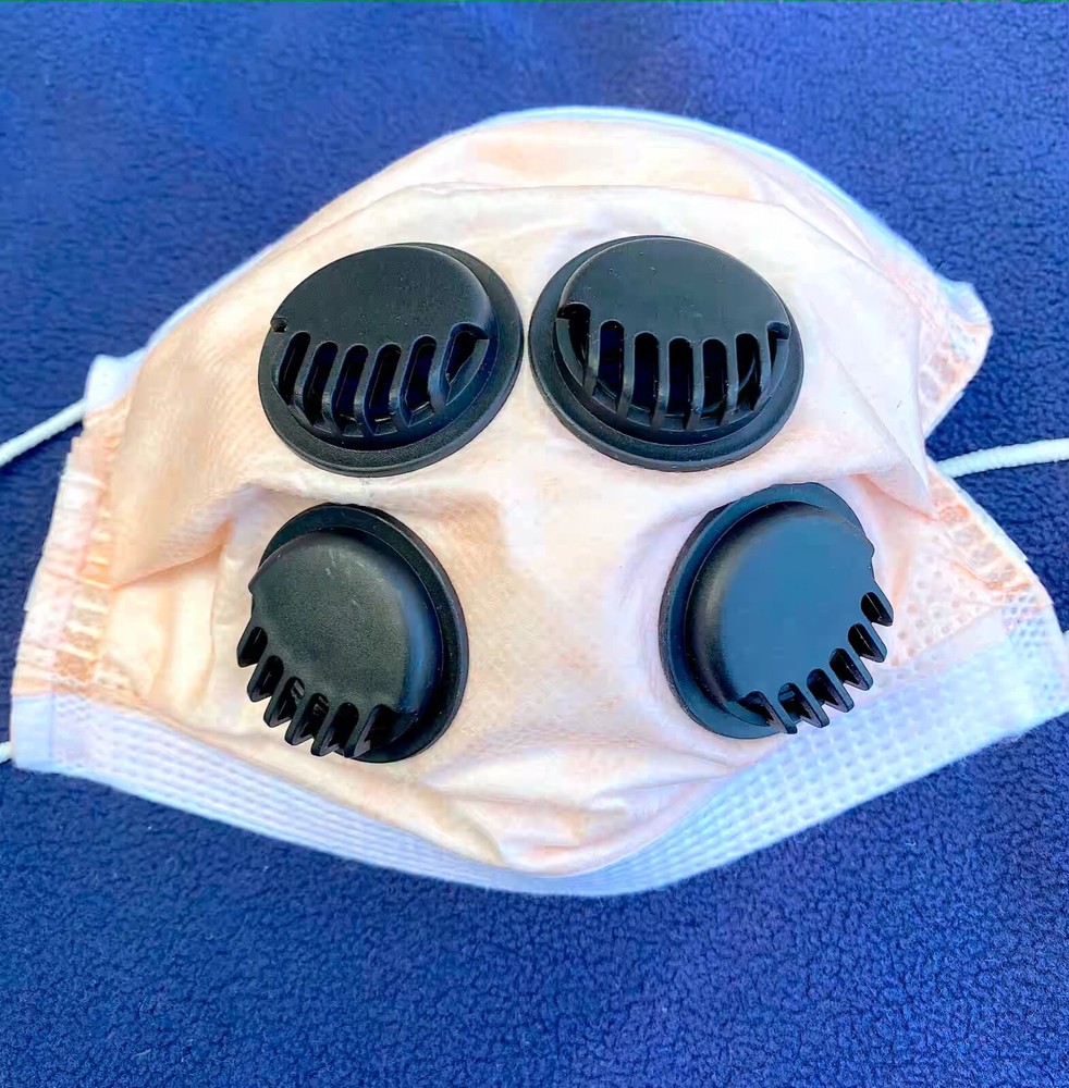 Face mask with Removable 1-Way Exhaust Valve