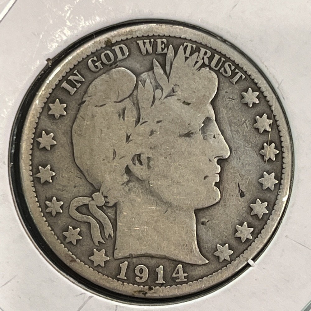 1914-P BARBER HALF DOLLAR BETTER DATE LOW MINTAGE