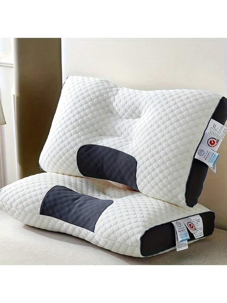 2 Pcs Ergonomic Neck Pillow Help Massage, Soft, Adjustable Sleeping 100% UPGRADE