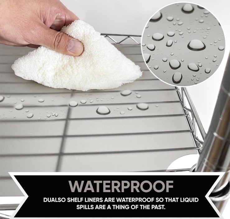 Shelf Liners For 24" X 48" shelf, Opaque Plastic, 4-PACK