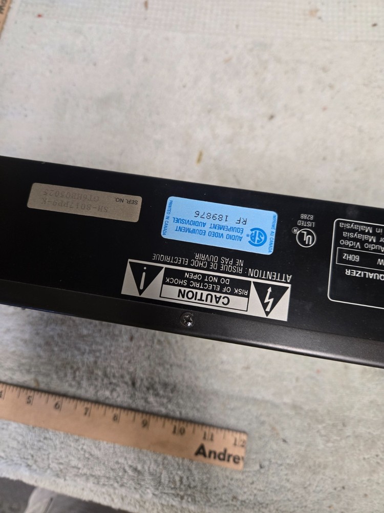 technics graphic equalizer, SH-8017, untested, parts only