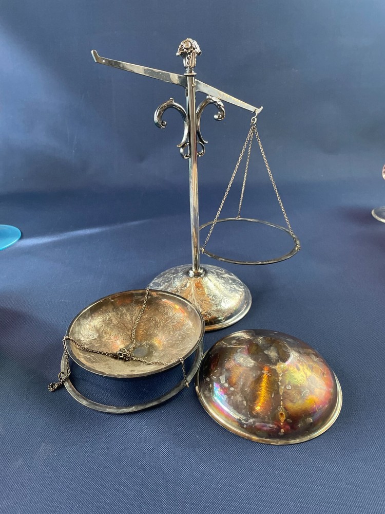 Antique Victorian silver platted scale England