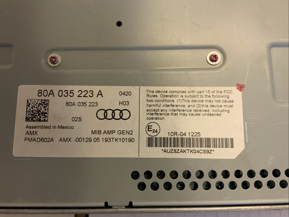 CONTROL PANEL 80A035223A 2018-2021 AUDI Q5 AUDI