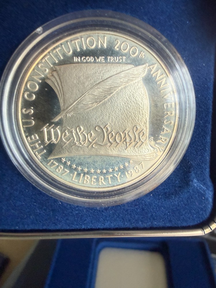 1987 U.S. Constitution Bicentennial Proof Silver Dollar Coin (90% Silver)
