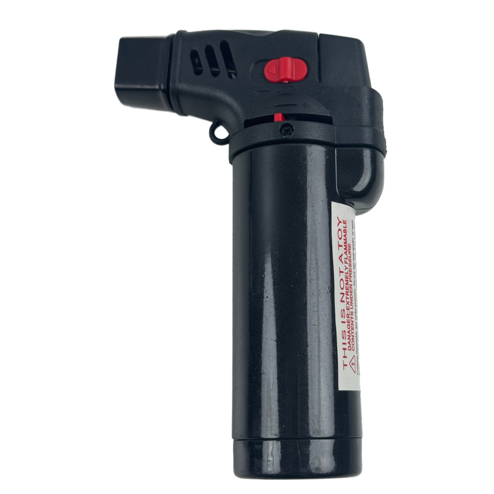 4 Pack Jumbo 4" Jet Flame Double Torch Refillable Lockable Windproof metalcolor