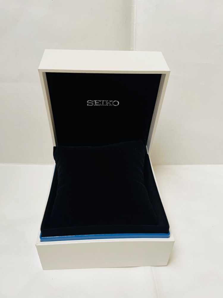 SEIKO Authentic Hard Empty Watch Box White/Black Presentation Storage Display