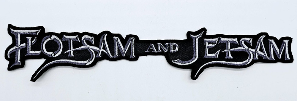 FLOTSAM AND JETSAM SHAPED LOGO EMBROIDERED BACKPATCH