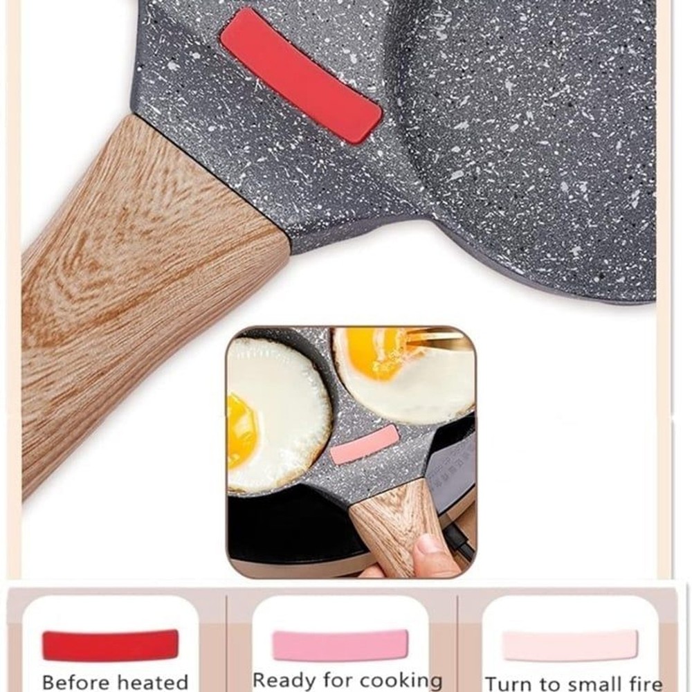 4-Cup Egg Pan Nonstick & Healthy Granite Egg Frying Pan, Versatile Breakfast NWT