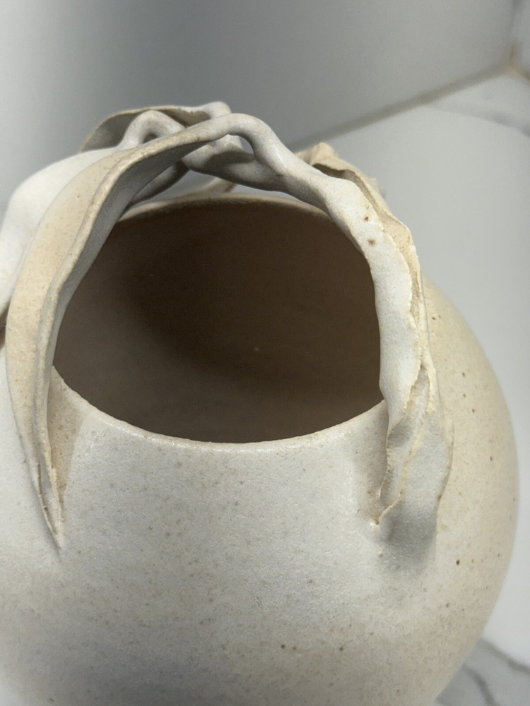 VINTAGE TERRACOTTA VASE SIGNED E RIETZ.