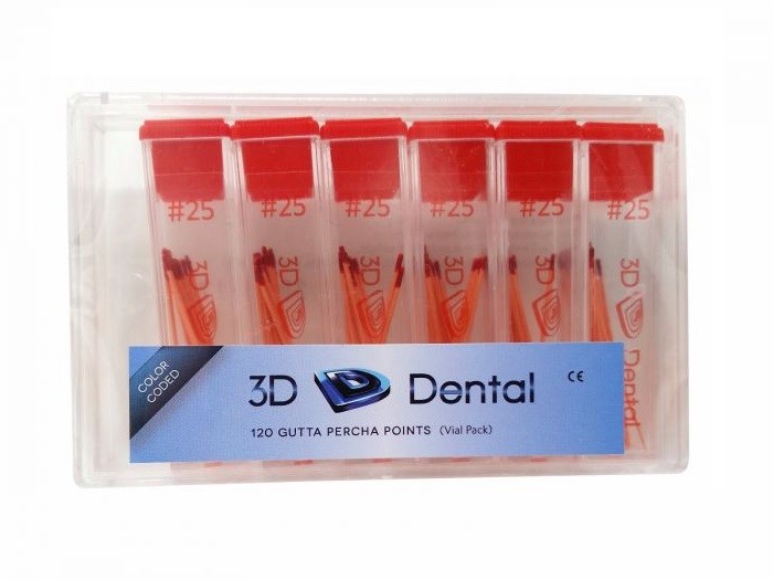 MF Gutta Percha Points Vial Pack 120 /Pack 3D-Dental EXP:2021-01