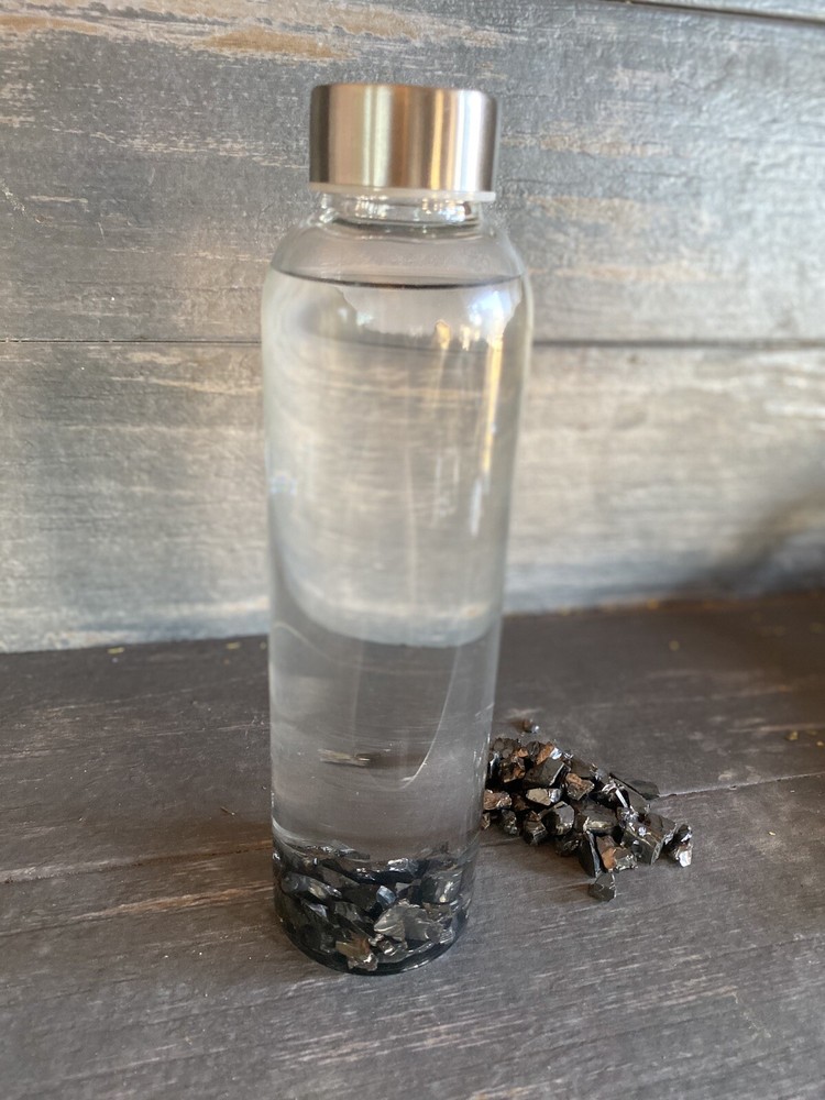 Elite Shungite Elixir Water Bottle Cleansing Healing Therapeutic Grade