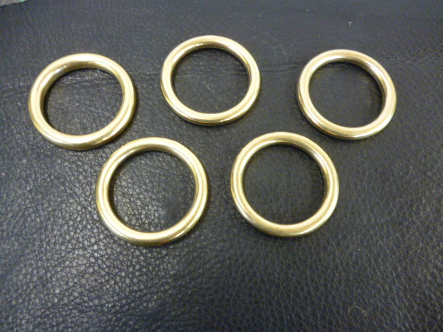 32mm O's Heavy Solid Polished Brass O Ring Dog Collar Harness Rings Craft