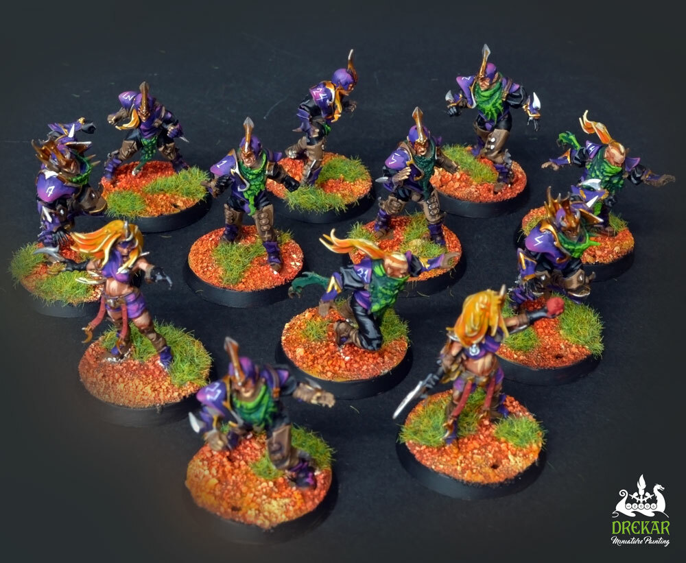 The Naggaroth Nightmares blood bowl  ** COMMISSION ** painting