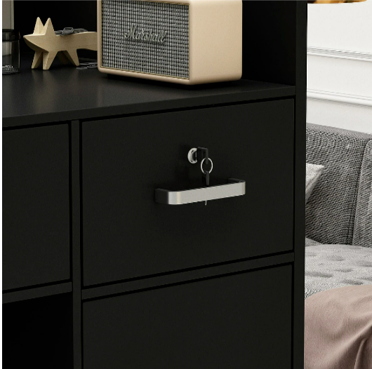 Desk Office Shelf Reception Counter Drawer Front Lockable Checkout Table Study