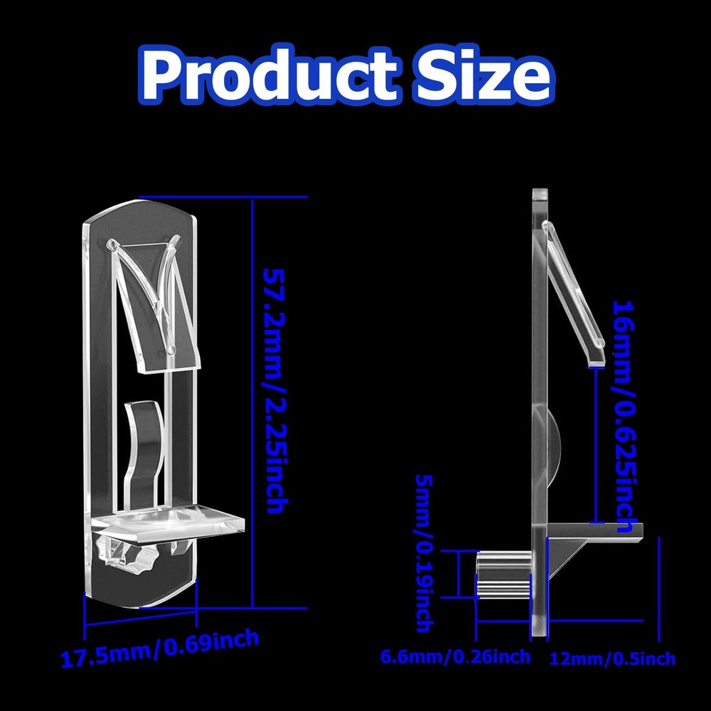 20PCS Plastic Locking Shelf Support Pegs, 5mm Self-Locking Shelf Pins, Plasti...