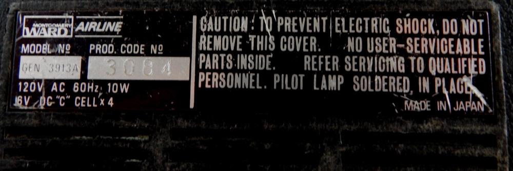 Montgomery Wards Airline Cassette Recorder