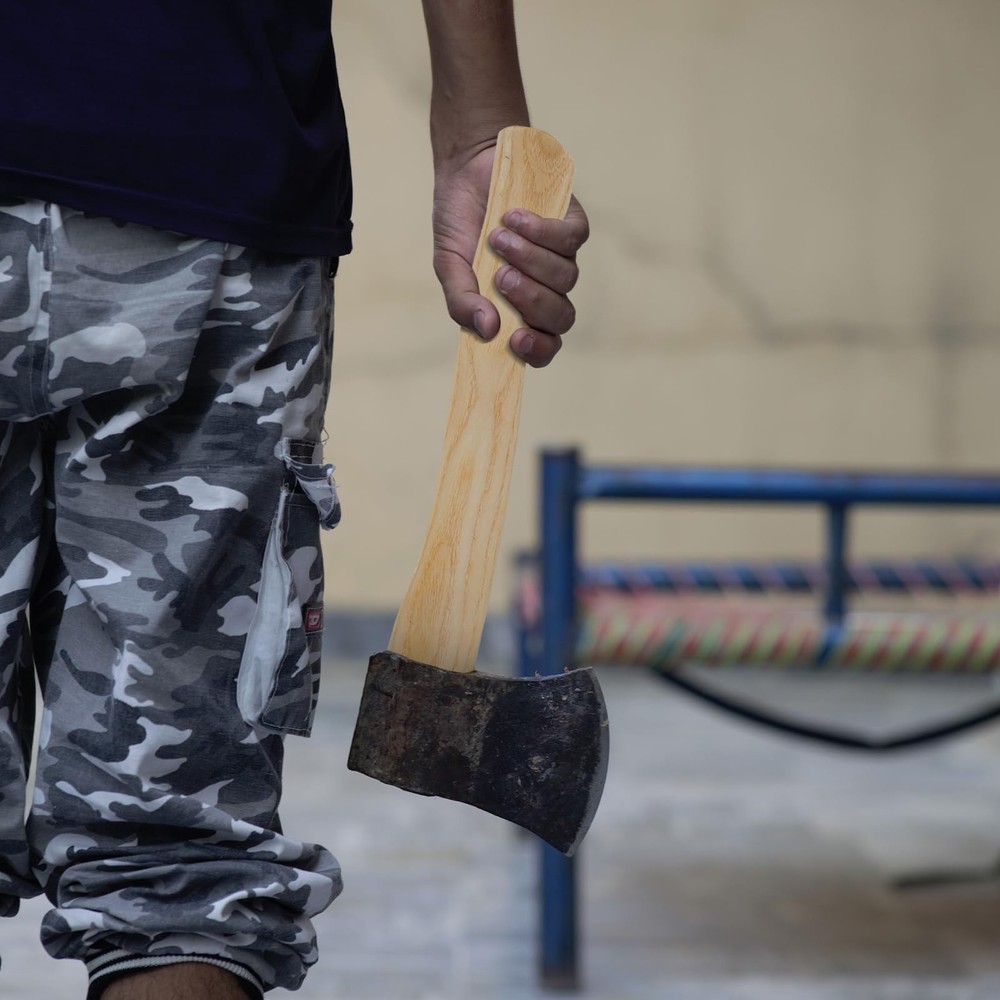 2 PCS Hickory Wood Handle Replacement for Camp Chopping Hatchet, Small Axe