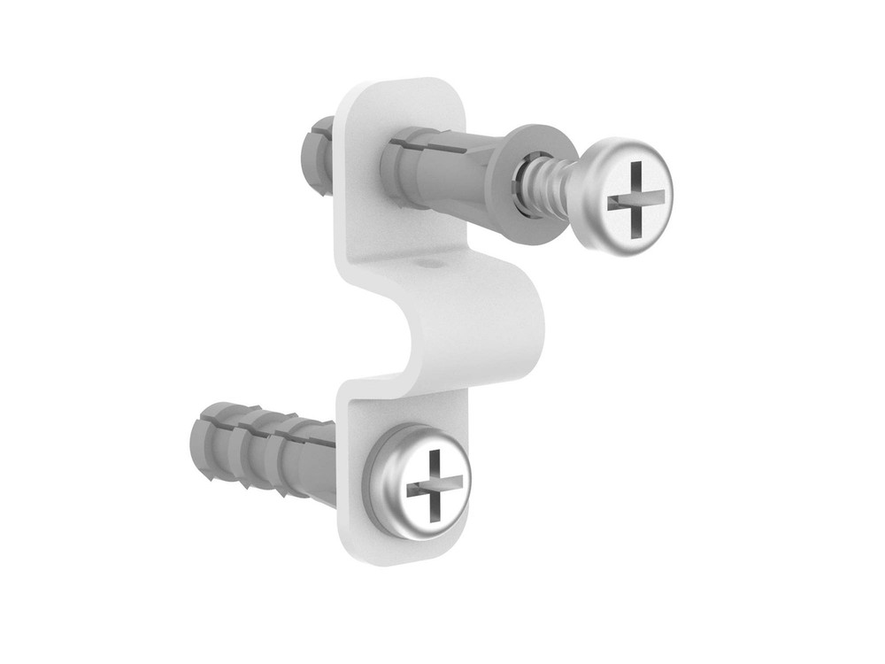 7561 Shelf Clips for Concrete Installation, 12-Pack , White