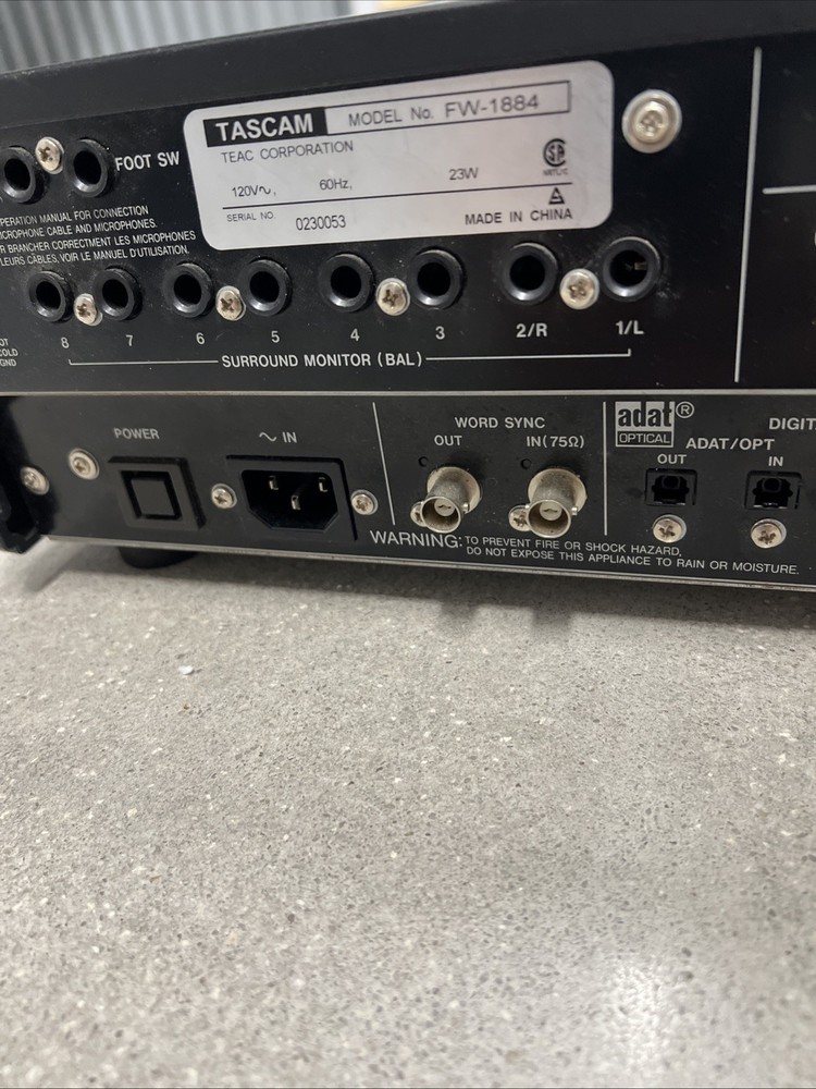 TASCAM FW-1884 FireWire Audio/MIDI Interface & Control Surface Mixer.