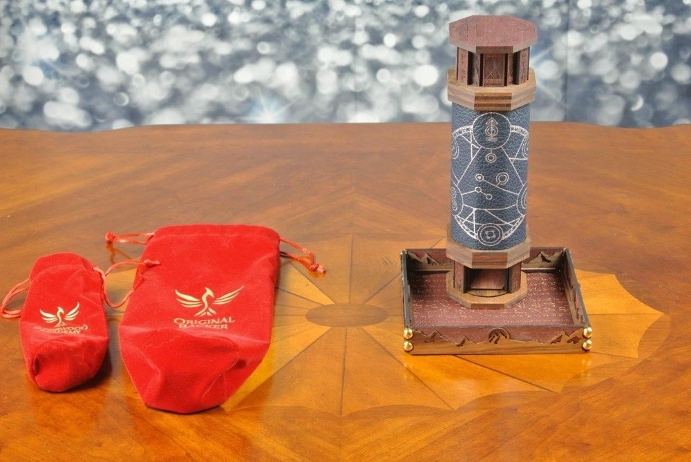 ELDERWOOD Scroll and Codex: Deluxe DICE TOWER and ROLLING TRAY