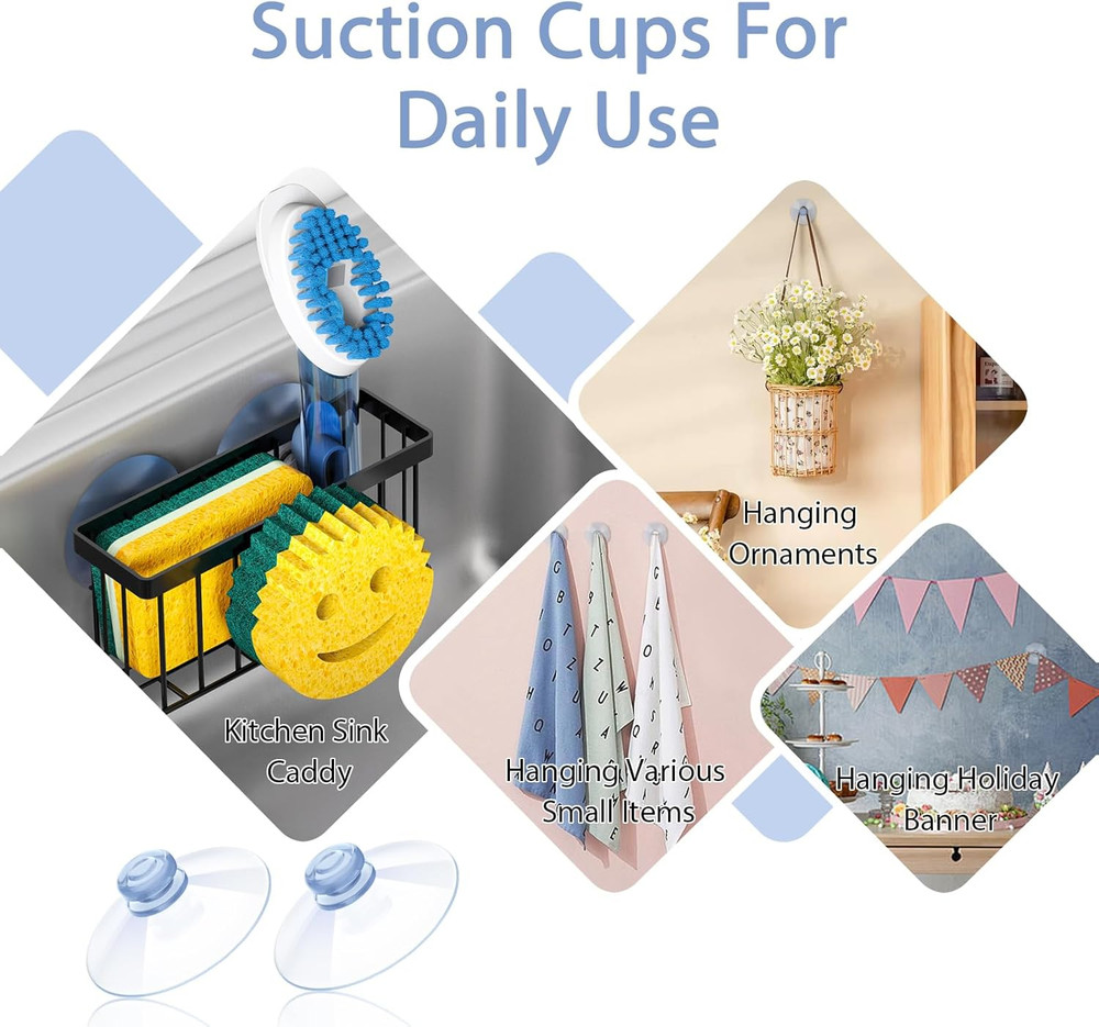 Suction Cups for Sponge Holder,Replacement Sponge Holder Suction,Kitchen Sink Ca