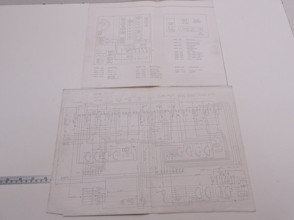 Sega: Sonar Attack - Schematic Copies