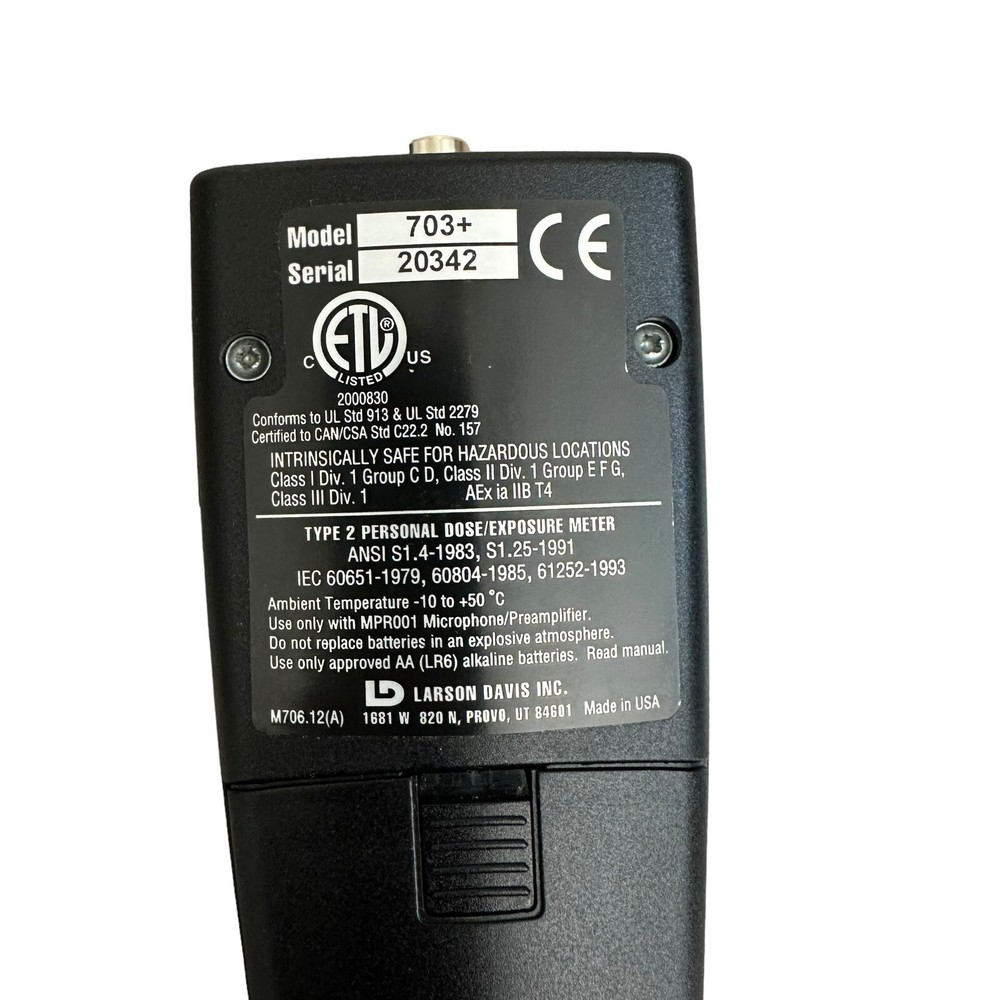 Larson Davis Spark 703 + dB Noise Dosimeter in Soft Case