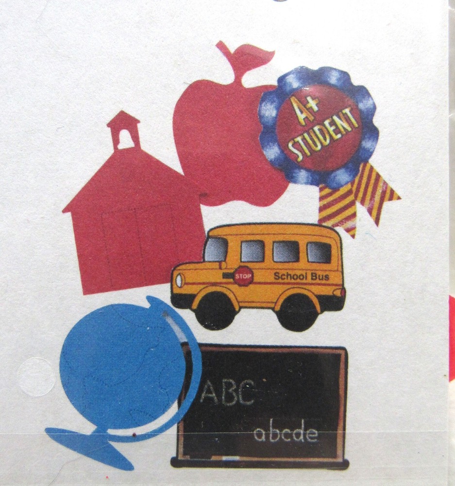 School Days Scrapbook Die-Cuts – 12 Assorted Accents (Decorative & Solid) New