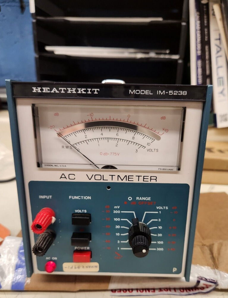 Heathkit IM-5238 AC Voltmeter, BENCH TESTS GOOD, NICE UNIT.