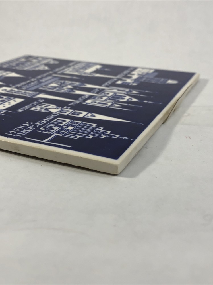 Alfred Evers Tile Wall Decor Blue Ceramic Art German Churches Artwork Lübeck