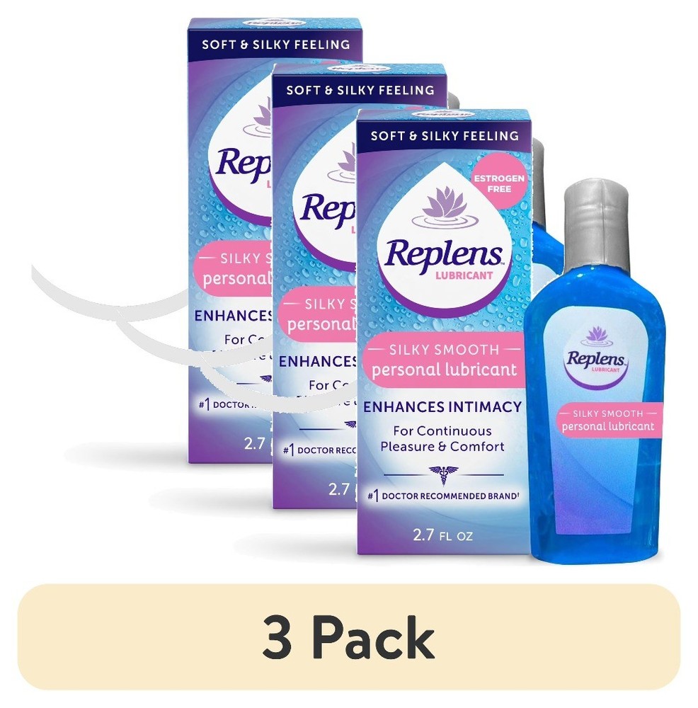 (3 pack) Replens Lubricant, Silicone Based, Silky Smooth, 2.7 fl oz