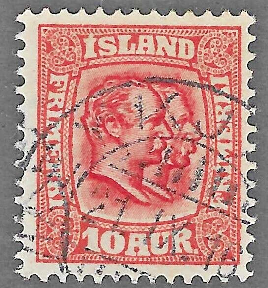 Iceland (1907) - Scott # 76,    Used
