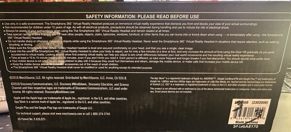 Discovery Mindblown Virtual Reality Headset