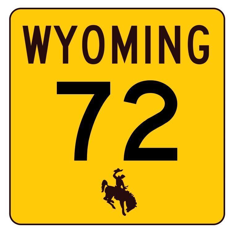 Wyoming Highway 72 Sticker Decal