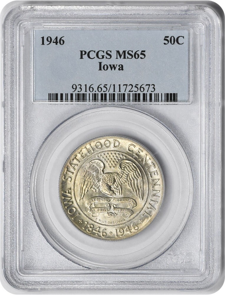 1946 Iowa Commemorative Silver Half MS65 PCGS