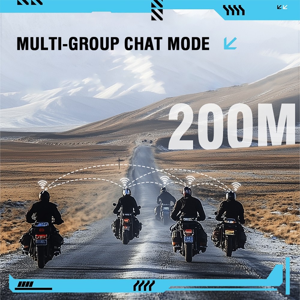 Waterproof Motorcycle Helmet Headset Wireless Bluetooth Headphone Speaker