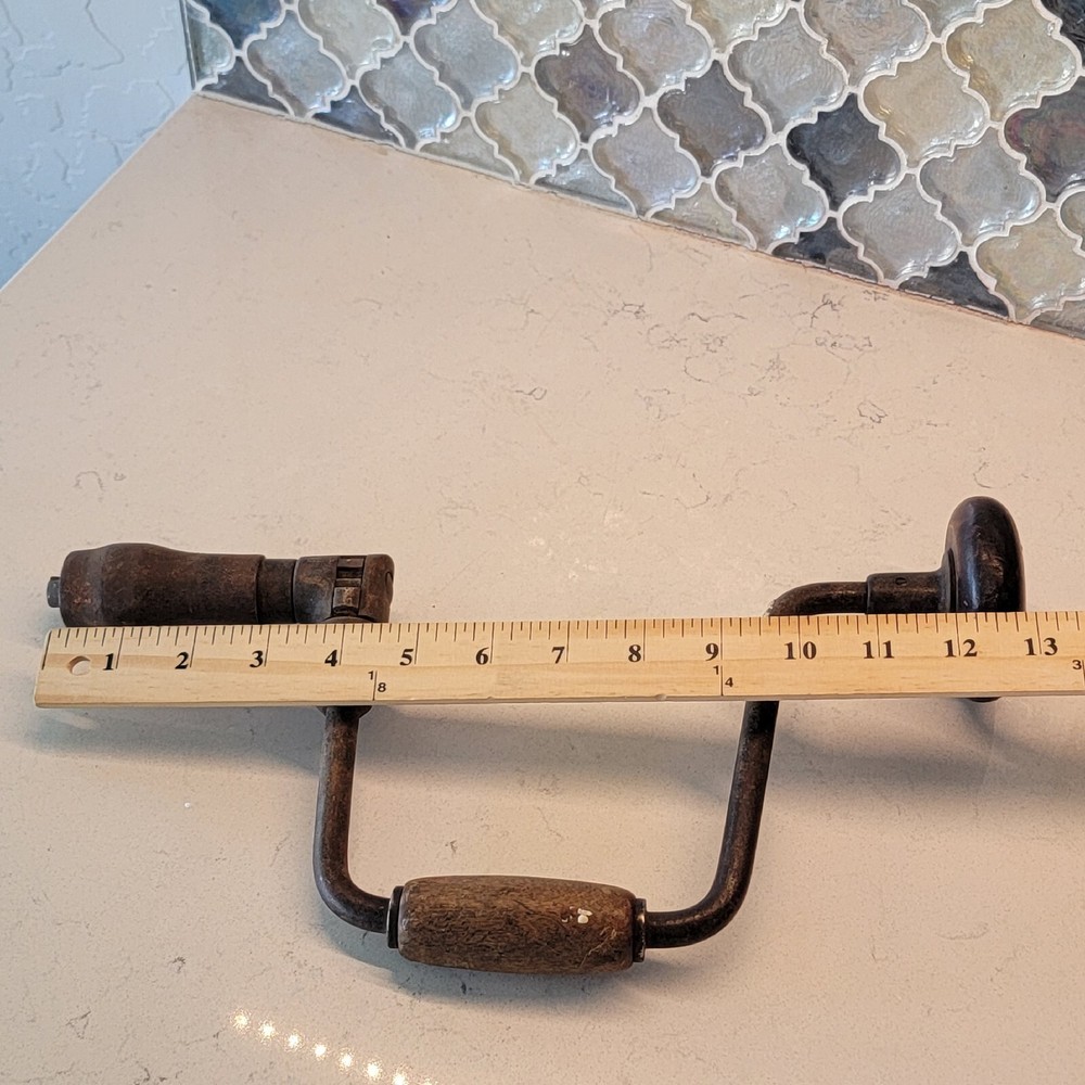 Antique 1920s Hand Drill Primitive Kitchen Tools Decorating