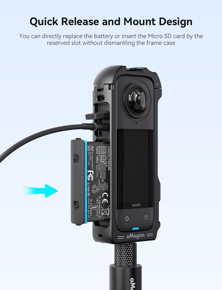 For Insta360 X4 Camera Quick Release Rabbit Cage Protection Frame Accessories