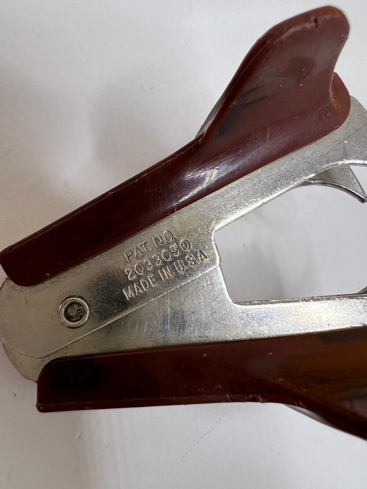 Vintage Bakelite Ace Staple Puller Remover Extractor Brown Marbled Swirl Vtg
