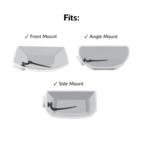 6065BP Tank Lever Universal to Front Angled Side Left Mount Toilets White